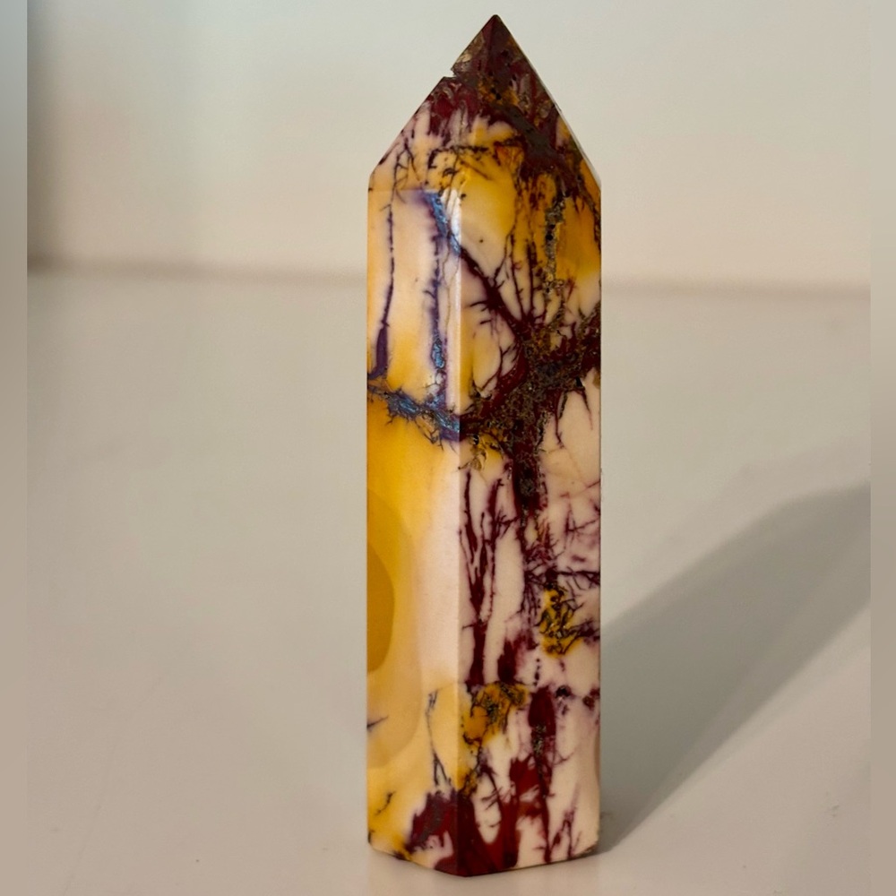 Natural Mookaite Jasper Tower – Polished Crystal Point